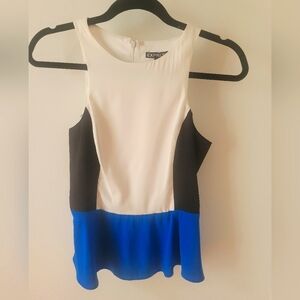 Express color block peplum top